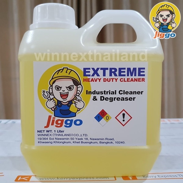 Jiggo Extreme Heavy Duty Cleaner 1 Liter น้ำยาทำความสะอาดคราบน้ำมัน จาระบี (สูตรเข้มข้น) เหมาะสำหรับล้างเครื่องจักร ห้องเครื่อง เครื่องยนต์