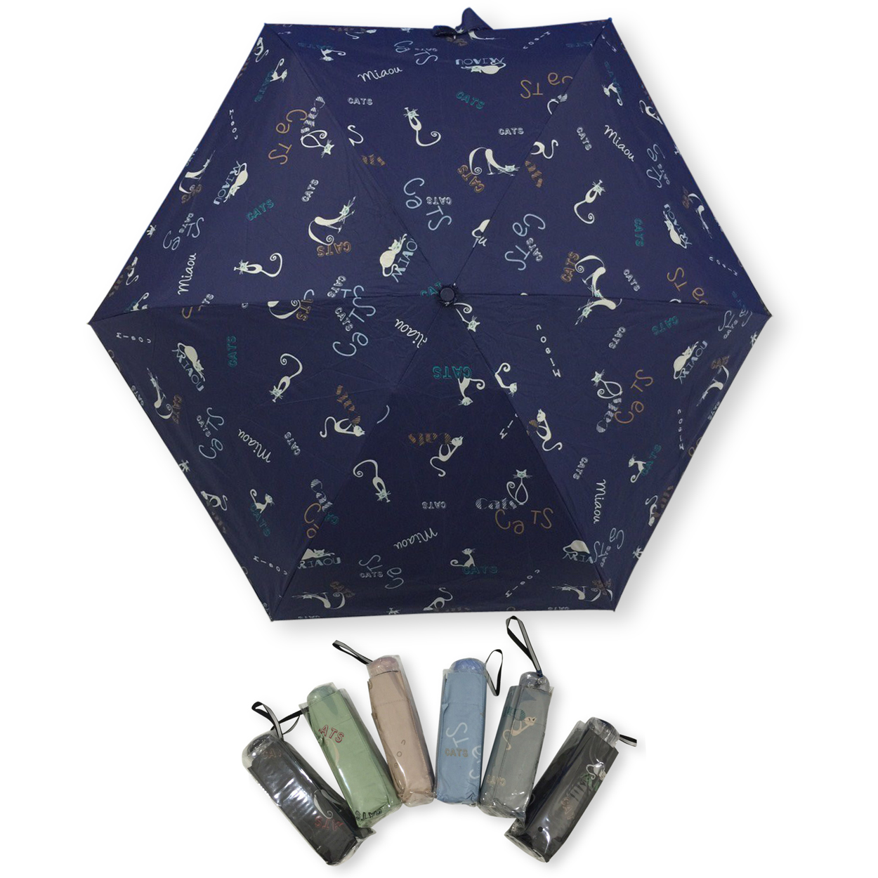 ร่มGBU5ตอนรหัส GM546ยูวีสีดำ นํ้าหนักเบา