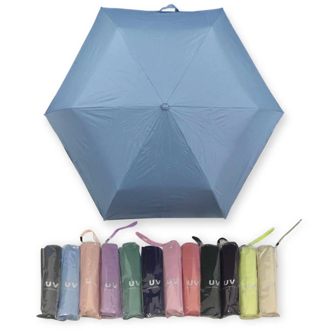 ร่มGBU3ตอนแบนเบารหัสGM345ยูวีดำ