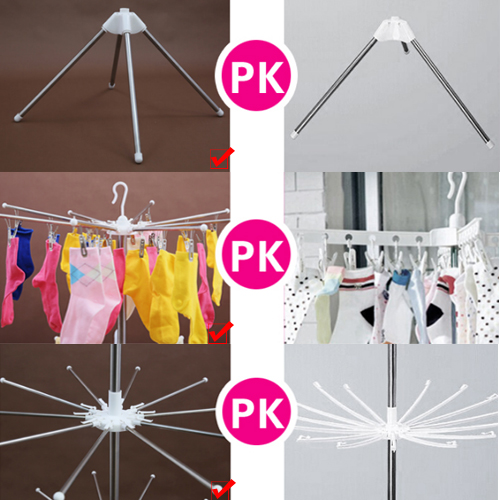 ราวตากผ้าเด็กสแตนเลส 3 ชั้น พับเก็บได้ กว้าง 70cm สูง 168cm รุ่น 167-SS201-YK6502