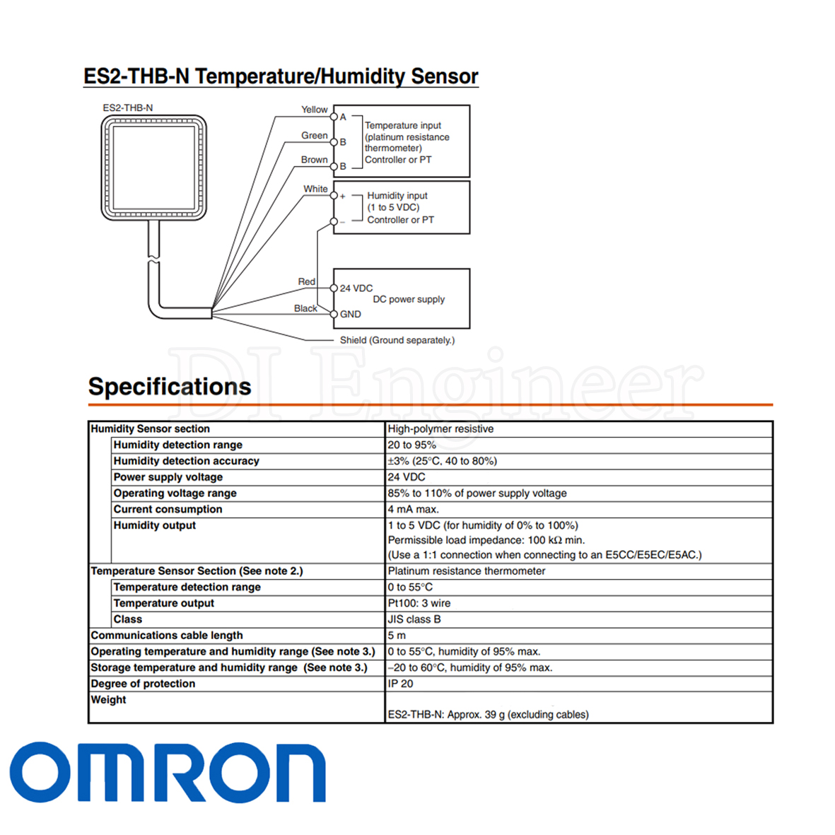 Omron Temperature/Humidity Sensor ES2-THB-N