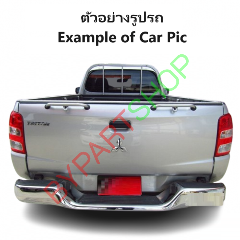 ฝาท้าย MITSUBISHI NEW TRITON(นิว ไทรทัน) รุ่นตอนเดียว เปิดกลาง มีรูหูจับ เหล็กดำ(หนาเทียบแท้ ไม่ทำสี) ปี2015-2020