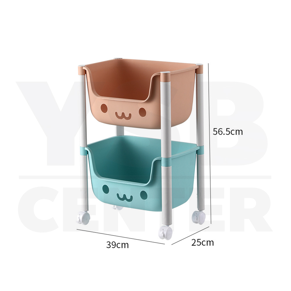 ชั้นวาง ชั้นวางของพลาสติก ชั้นวางของเด็ก ชั้นวางอเนกประสงค์ พร้อมล้อ