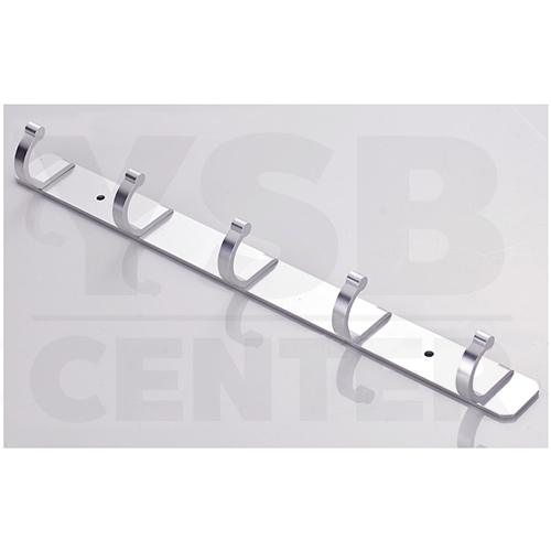 ราวตะขอแขวน อลูมีเนียม 8 ตะขอ พร้อมแผ่นน็อต แบบไม่ต้องเจาะผนัง 2in1 รุ่นC1M083-ALM-8086-08-208