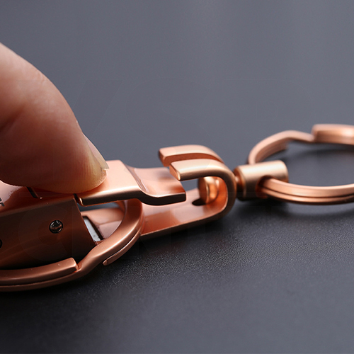 JOBON พวงกุญแจ พวงกุญแจรถยนต์ เกรดพรีเมี่ยม หนังแท้ ถักด้วยมือ 2 ชั้น แบบกดเพื่อล็อค 2 ห่วง