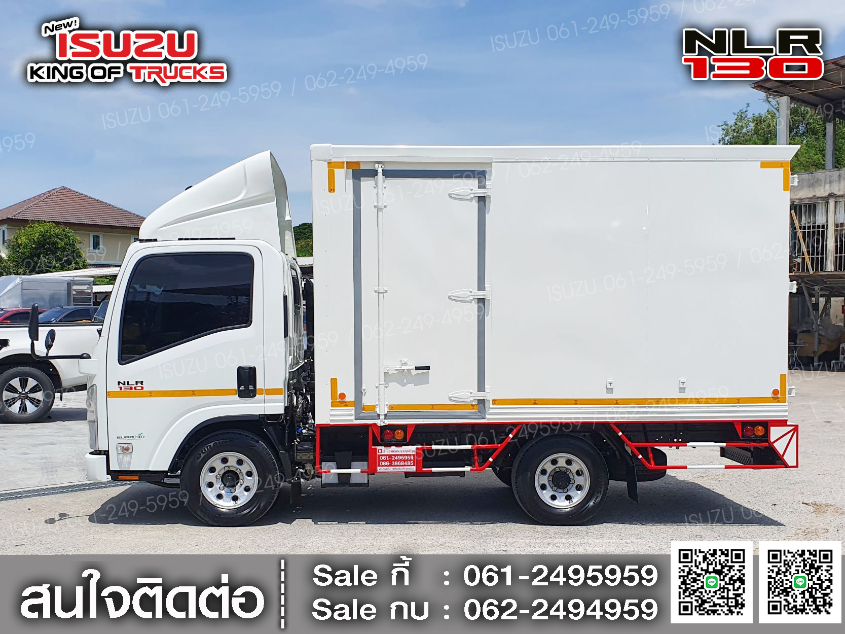 รถบรรทุกอีซูซุ 4 ล้อ ไม่ติดเวลา ISUZU NLR130 ตู้แห้ง3บาน EURO3