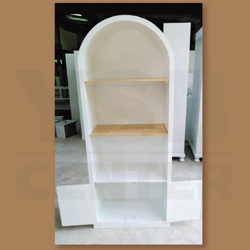 ชั้นวางของ ตู้เก็บของ พร้อมลิ้นชักสไตล์มินิมอล สีขาวเนียนสวย (ไม่ต้องประกอบ) PT015-CR-30X60X150