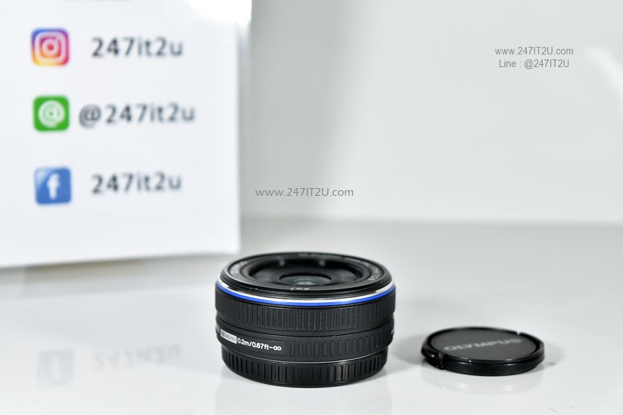 เลนส์ olympus 17mm f2.8 สีดำ ยกกล่อง อปกศ.