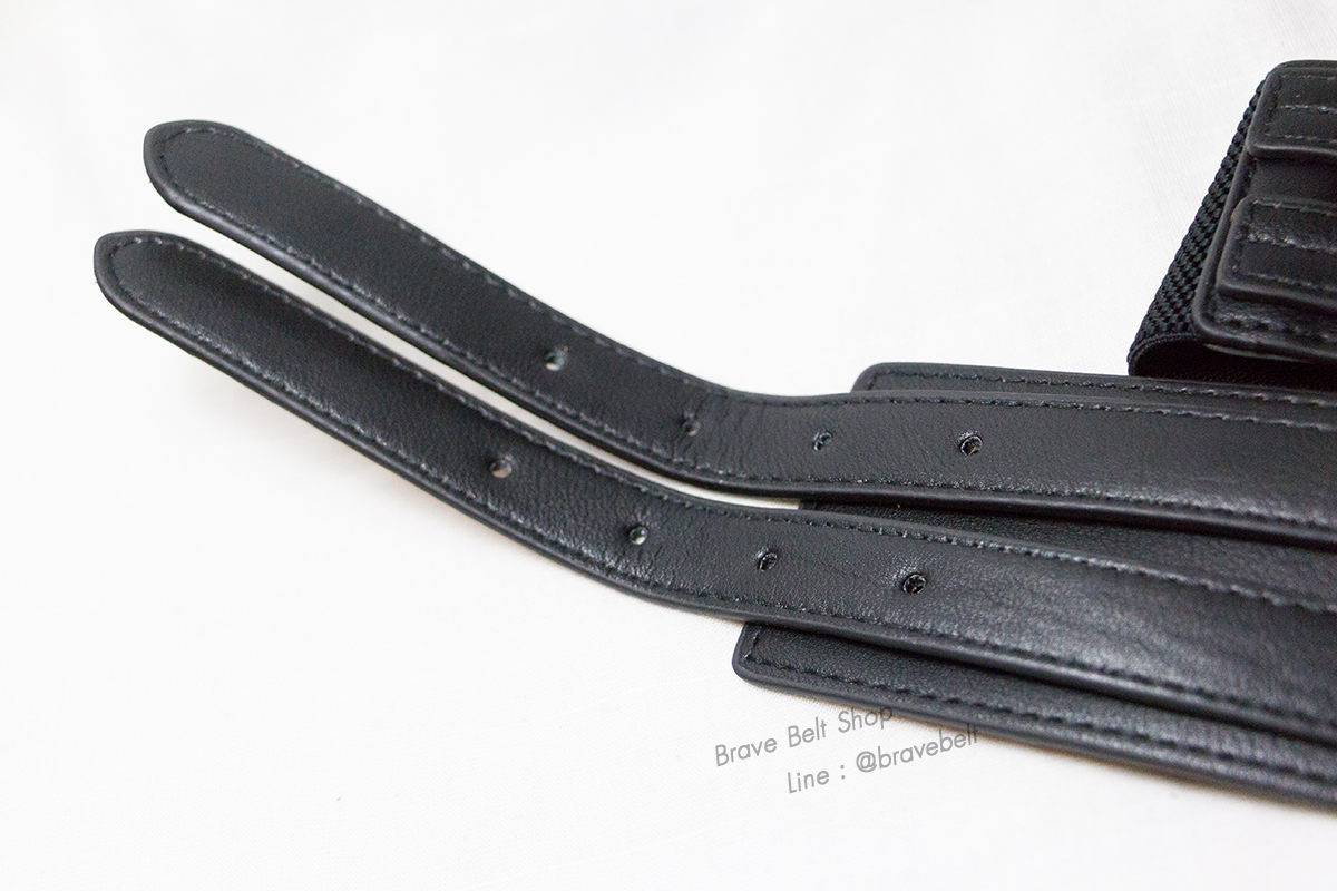 เข็มขัดยางยืด หัวเข็มขัดสองสายสวยๆ สวยมีประดับ