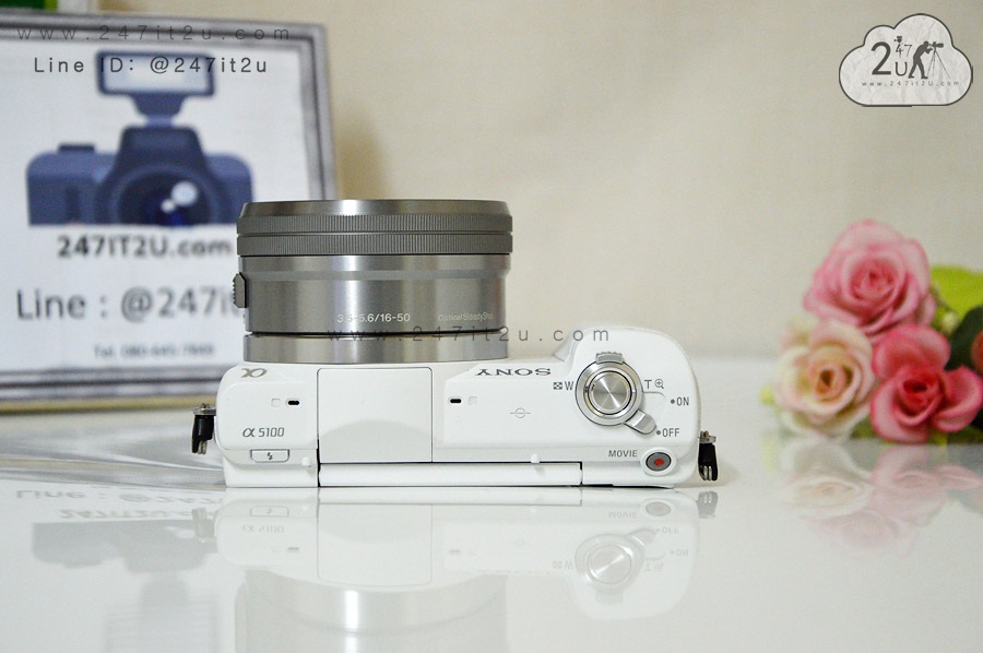 Sony A5100 พร้อมเลนส์ 16-50mm สีขาวประกันศูนย์ ถึงเดือนเมษายน 2561