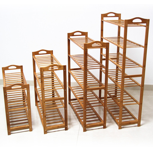 CASSA ชั้นวางรองเท้าไม้ไผ่ แบบแผ่นราวระเเนง4ชั้น ยาว60cmรุ่น178-SR-BB-B460