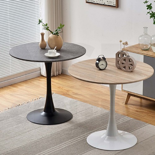 โต๊ะอเนกประสงค์ สไตล์โมเดิร์น ทรงกลม สีท๊อปไม้ขาสีขาว YL225 - YL227