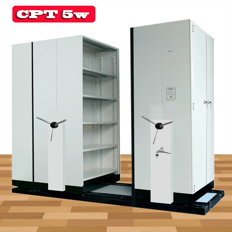 ตู้รางเลื่อน CPT 5W แบบพวงมาลัย 5 ตู้