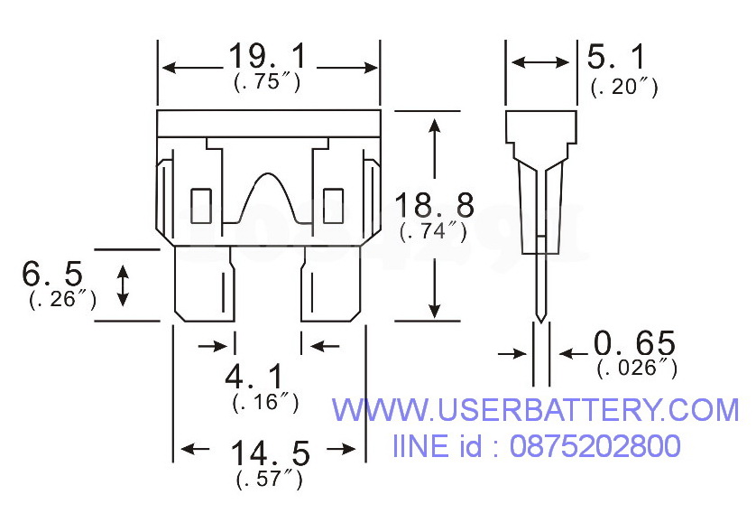 Standard Fuse 10 แอมป์ สีแดง 100 PCS/BOX