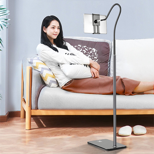 ขาตั้งแท๊บเล็ต ที่ยึดแท๊บเล็ต บิดโค้งงอได้ ฐานตั้งพื้นรูปทรงสี่เหลี่ยม ตัวยึดไม่หล่นง่ายหมุนได้ 360 ํ รุ่น J1L010 - J1L011