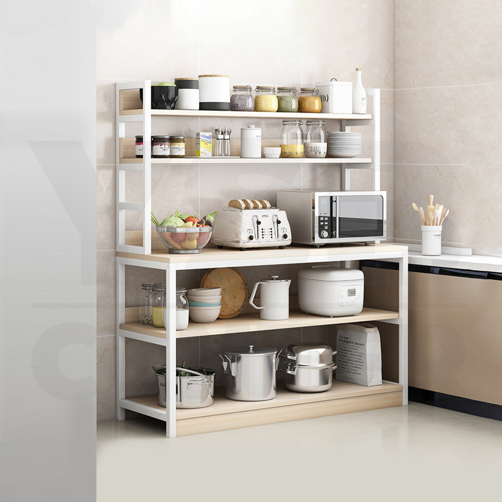 ชั้นวางของ ชั้นวางของอเนกประสงค์ เคาน์เตอร์ประกอบอาหาร ในห้องครัว ขนาด 100 x 34 x 158 cm.