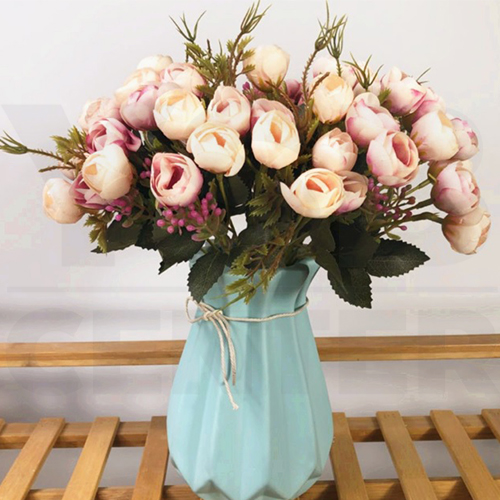 CASSA ดอกไม้ปลอม ต้นไม้แต่งบ้าน ดอกไม้พลาสติก ดอกไม้ประดิษฐ์ (เซ็ต 3 ชิ้น)