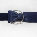 เข็มขัดยืดได้สีกรม รูปโบว์มีเหล็กวงสวยน่าใช้