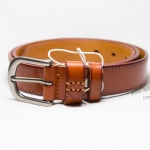 เข็มขัดสีน้ำตาล สำหรับผู้หญิง หนังแท้