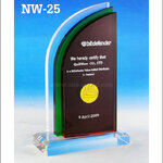 Code: NW-25 โล่อะคริลิค ความสูงตัวโล่ 7-9 นิ้ว ความหนาอะคริลิคตัวโล่ 10 มม. พร้อมเลเซอร์ข้อความและโลโก้ ลงสีได้ไม่เกิน 2 สี ***ราคาเริ่มต้นที่ 840 บาท (ความสูง 7 นิ้ว เมื่อสั่ง 5 ชิ้น+) ***