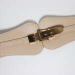 เข็มขัดผู้หญิงทรงเอวสูงแบบแฟชั่นสีครีมน่ารัก