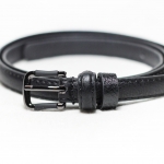 เข็มขัดแฟชั่นสีดำ สำหรับผู้หญิงสายเล็ก 1 ซม