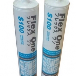 ซิลิโคน Flex-1 S-100 สี ใส ไร้กรด 100% silicone sealant waterprofing 25 หลอด / ลัง