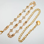 เข็มขัดสายโซ่ผู้หญิงสีทอง ประดับเพชรสวยมาก