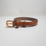 เข็มขัดผู้หญิงสีน้ำตาลสวย เป็นเข็มขัดหนังแท้หัวเข็มขัดสีทอง