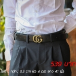 เข็มขัด gucci ผู้ชายหนังแท้ สีดำโครตสวย