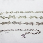 เข็มขัดผ้าไหม ผ้าซิ่นสวยๆ รูปโบว์สายโซ่