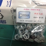 หัวน๊อตมิลขาว M 10-1.25 # 14 HEXAGON NUT ZINC