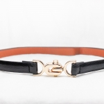 เข็มขัดปรับไซต์ได้ สายหนังสีดำ หัวล็อคสวย