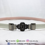 เข็มขัดปรับรอบเอวได้ หัวรูปดอกโบตั๋น สีเงิน