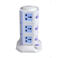 ปลั๊กไฟ I-PLUG ทรงคอนโด 3 ชั้น - สีฟ้า