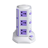 ปลั๊กไฟ I-PLUG ทรงคอนโด 3 ชั้น - สีม่วง
