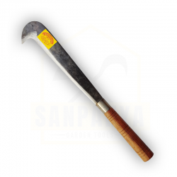 มีดขอนกเหล็กแหนบ ด้ามไม้ (มีดก๋อยด้ามไม้)