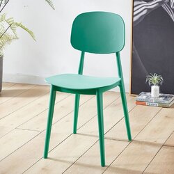 เก้าอี้ เก้าอี้สไตล์นอร์ดิก เก้าอี้ตกแต่งร้าน เก้าอี้ทานอาหาร เก้าอี้พลาสติก สีเขียวสด YL0238-DD94-BG