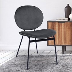 เก้าอี้กำมะหยี่ เก้าอี้โมเดิร์น เก้าอี้ทำงาน เก้าอี้สไตล์นอร์ดิก ขาเหล็กแข็งแรง YL170 - YL172