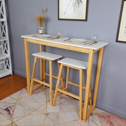 โต๊ะอาหาร โต๊ะอเนกประสงค์สไตล์โมเดิร์น เรีบบหรู ขนาด 100 cm.