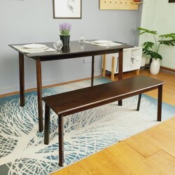 เก้าอี้ เก้าอี้ม้านั่งยาว เก้าอี้ยางพาราแท้ สวยเรียบเนียน ทันสมัย