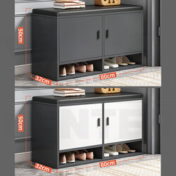 ชั้นวางรองเท้า ชั้นวางรองเท้าพร้อมที่นั่ง ตู้รองเท้า ฝาเปิด – ปิด สไตล์มินิมอล