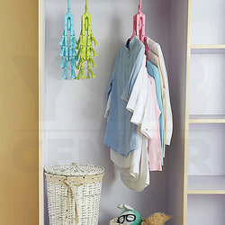 CASSA ไม้แขวนเสื้อ ไม้แขวนประหยัดพื้นที่ ตากผ้าได้ พับเก็บได้ ไม้แขวนอเนกประสงค์ 8in1