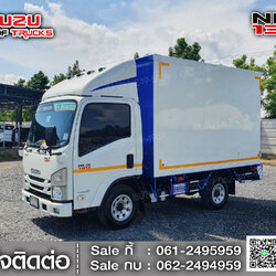 รถบรรทุกอีซูซุ 4 ล้อ ไม่ติดเวลา ISUZU NLR130 ตู้แห้ง2บานทำสี EURO3
