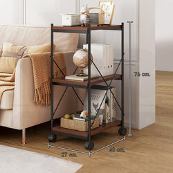 ชั้นวาง ชั้นวางของพร้อมล้อ ชั้นวางของห้องนั่งเล่น ชั้นวาง มินิมอล เฟอร์นิเจอร์แต่งบ้าน