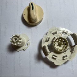 ชุดลูกบิดเครื่องซักผ้า เครื่องซักผ้า ยี่ห้อ ZANUSSI รุ่น FLS579C (มือสอง**) ได้ 3 ชิ้น ตามรูป ตัวลูกบิด ตัวกลาง และตัวใน