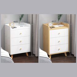 โต๊ะข้างเตียง ตู้ข้างเตียง ชั้นวางของข้างเตียง โต๊ะอเนกประสงค์ เฟอร์นิเจอร์ห้องนอน มีลิ้นชัก 3 ชั้น