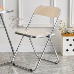 เก้าอี้อะคริลิค เก้าอี้พับ เก้าอี้ทานอาหาร เก้าอี้ร้านกาแฟสไตล์โมเดิร์น YL141 - YL144