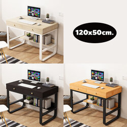 โต๊ะอเนกประสงค์ โต๊ะคอมพิวเตอร์ โต๊ะทำงาน โต๊ะอ่านหนังสือ ลิ้นชักคู่ ขนาด 120 x 50 cm.