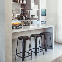 เก้าอี้บาร์ เก้าอี้ทรงสูง เก้าอี้บาร์สตูล เก้าอี้เคาร์เตอร์ เก้าอี้เหล็กชุบสีอย่างดี